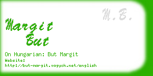 margit but business card